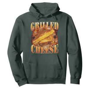 Grilled Cheese Hoodie Food Lover Funny Gag Weird Meme 90s TS11 Dark Forest Green Print Your Wear