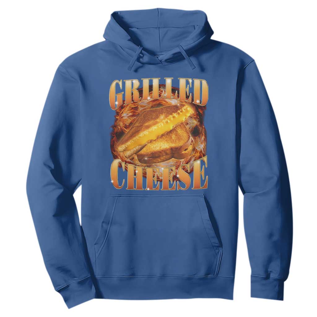 Grilled Cheese Hoodie Food Lover Funny Gag Weird Meme 90s TS11 Royal Blue Print Your Wear