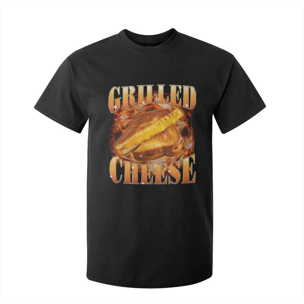 Grilled Cheese T Shirt For Kid Food Lover Funny Gag Weird Meme 90s TS11 Black Print Your Wear