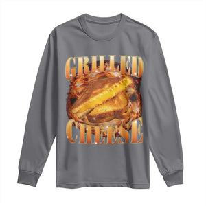 Grilled Cheese Long Sleeve Shirt Food Lover Funny Gag Weird Meme 90s TS11 Charcoal Print Your Wear