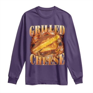 Grilled Cheese Long Sleeve Shirt Food Lover Funny Gag Weird Meme 90s TS11 Purple Print Your Wear