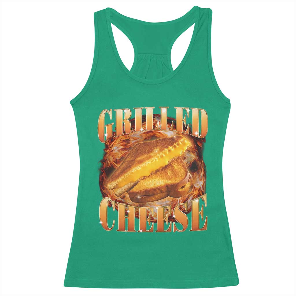 Grilled Cheese Racerback Tank Top Food Lover Funny Gag Weird Meme 90s TS11 Irish Green Print Your Wear