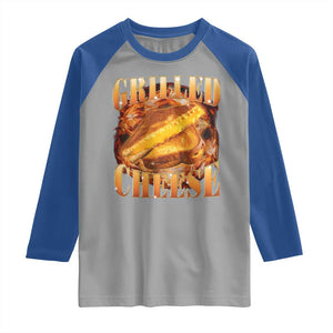Grilled Cheese Raglan Shirt Food Lover Funny Gag Weird Meme 90s TS11 Sport Gray Royal Print Your Wear