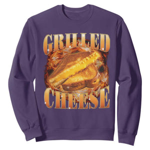 Grilled Cheese Sweatshirt Food Lover Funny Gag Weird Meme 90s TS11 Purple Print Your Wear
