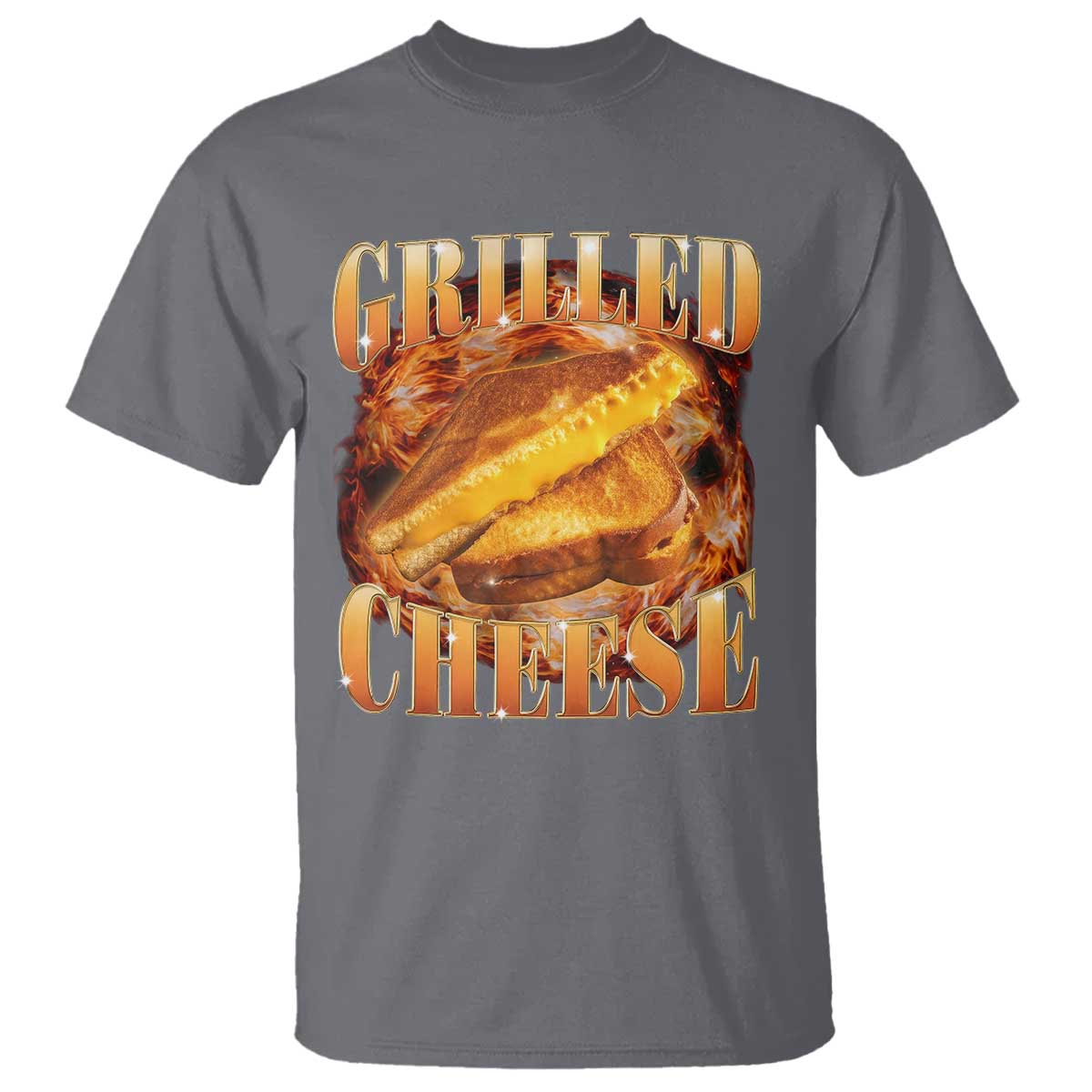 Grilled Cheese T Shirt Food Lover Funny Gag Weird Meme 90s TS11 Charcoal Print Your Wear