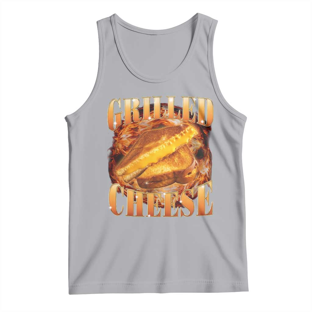 Grilled Cheese Tank Top Food Lover Funny Gag Weird Meme 90s TS11 Athletic Heather Print Your Wear