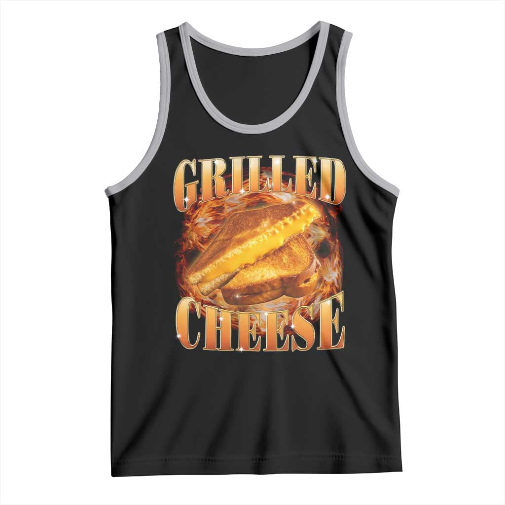 Grilled Cheese Tank Top Food Lover Funny Gag Weird Meme 90s TS11 Black Athletic Heather Print Your Wear