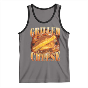 Grilled Cheese Tank Top Food Lover Funny Gag Weird Meme 90s TS11 Deep Heather Black Print Your Wear