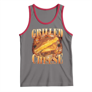Grilled Cheese Tank Top Food Lover Funny Gag Weird Meme 90s TS11 Deep Heather Red Print Your Wear