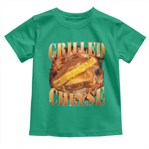 Grilled Cheese Toddler T Shirt Food Lover Funny Gag Weird Meme 90s TS11 Irish Green Print Your Wear