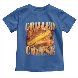 Grilled Cheese Toddler T Shirt Food Lover Funny Gag Weird Meme 90s TS11 Royal Blue Print Your Wear