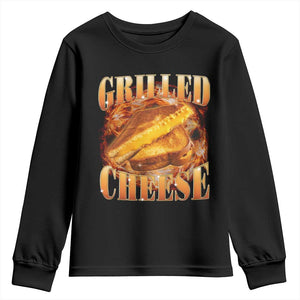 Grilled Cheese Youth Sweatshirt Food Lover Funny Gag Weird Meme 90s TS11 Black Print Your Wear