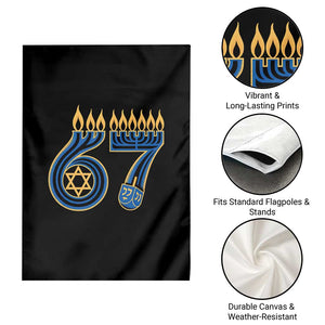 Funny 67 Hanukkah Garden Flag Chanukah Menorah Dreidel Star Of David Six Seven Meme TS11 Print Your Wear