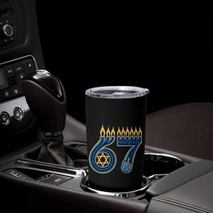 Funny 67 Hanukkah Tumbler Cup Chanukah Menorah Dreidel Star Of David Six Seven Meme TS11 Print Your Wear