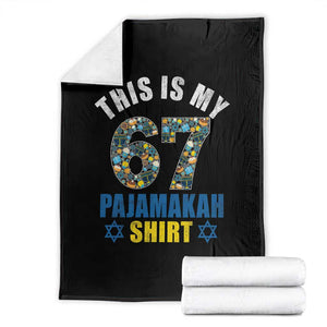 Funny 67 Hanukkah Throw Blanket This Is My 67 Pajamakah Gift TS11 Black Print Your Wear