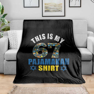 Funny 67 Hanukkah Throw Blanket This Is My 67 Pajamakah Gift TS11 Print Your Wear