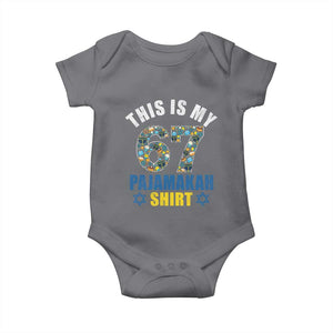 Funny 67 Hanukkah Baby Onesie This Is My 67 Pajamakah Gift TS11 Charcoal Print Your Wear