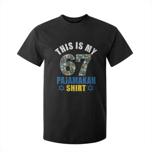 Funny 67 Hanukkah T Shirt For Kid This Is My 67 Pajamakah Gift TS11 Black Print Your Wear