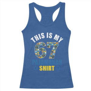 Funny 67 Hanukkah Racerback Tank Top This Is My 67 Pajamakah Gift TS11 Royal Blue Print Your Wear