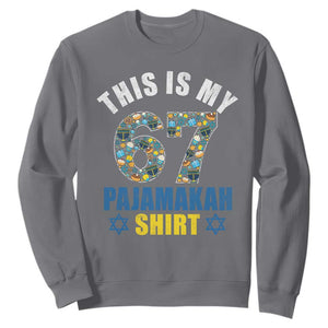Funny 67 Hanukkah Sweatshirt This Is My 67 Pajamakah Gift TS11 Charcoal Print Your Wear