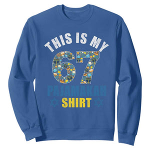 Funny 67 Hanukkah Sweatshirt This Is My 67 Pajamakah Gift TS11 Royal Blue Print Your Wear