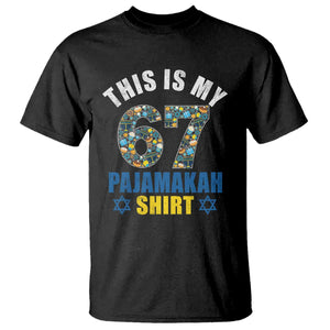 Funny 67 Hanukkah T Shirt This Is My 67 Pajamakah Gift TS11 Black Print Your Wear