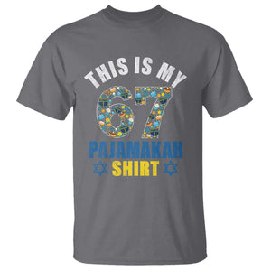 Funny 67 Hanukkah T Shirt This Is My 67 Pajamakah Gift TS11 Charcoal Print Your Wear
