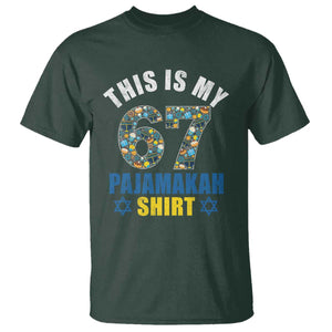 Funny 67 Hanukkah T Shirt This Is My 67 Pajamakah Gift TS11 Dark Forest Green Print Your Wear