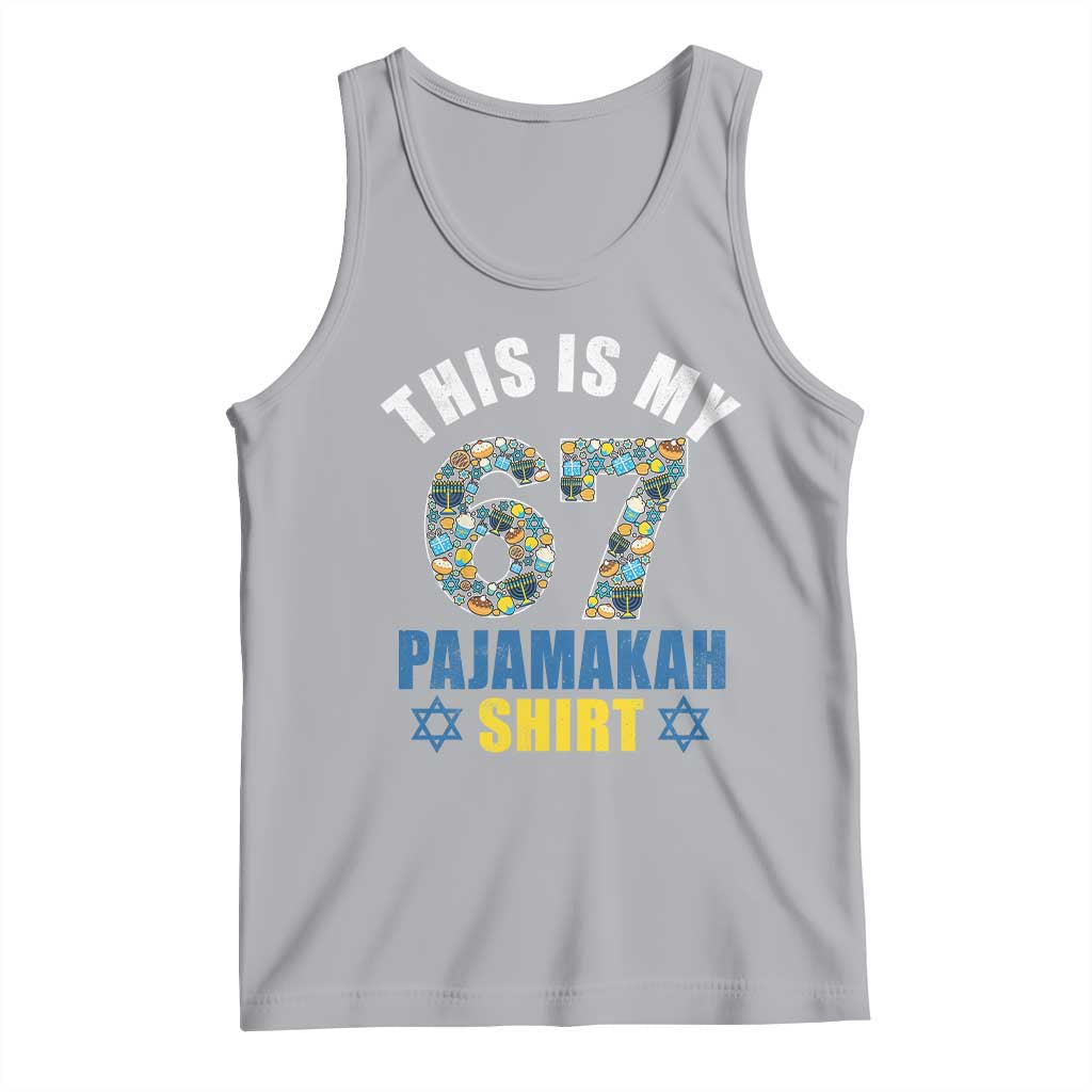 Funny 67 Hanukkah Tank Top This Is My 67 Pajamakah Gift TS11 Athletic Heather Print Your Wear