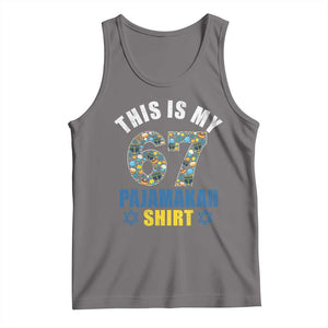 Funny 67 Hanukkah Tank Top This Is My 67 Pajamakah Gift TS11 Deep Heather Print Your Wear