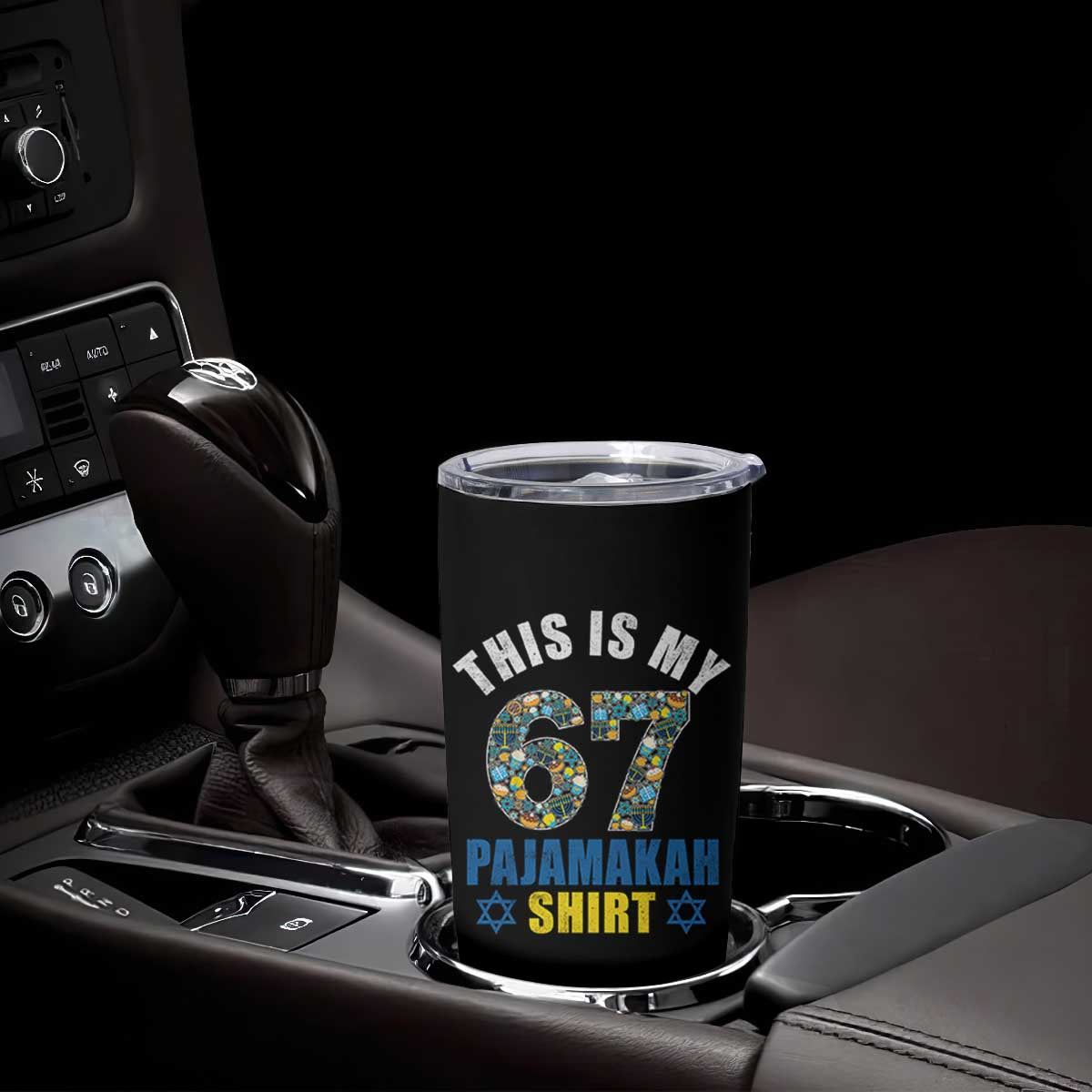 Funny 67 Hanukkah Tumbler Cup This Is My 67 Pajamakah Gift TS11 Print Your Wear