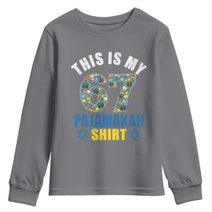 Funny 67 Hanukkah Youth Sweatshirt This Is My 67 Pajamakah Gift TS11 Charcoal Print Your Wear