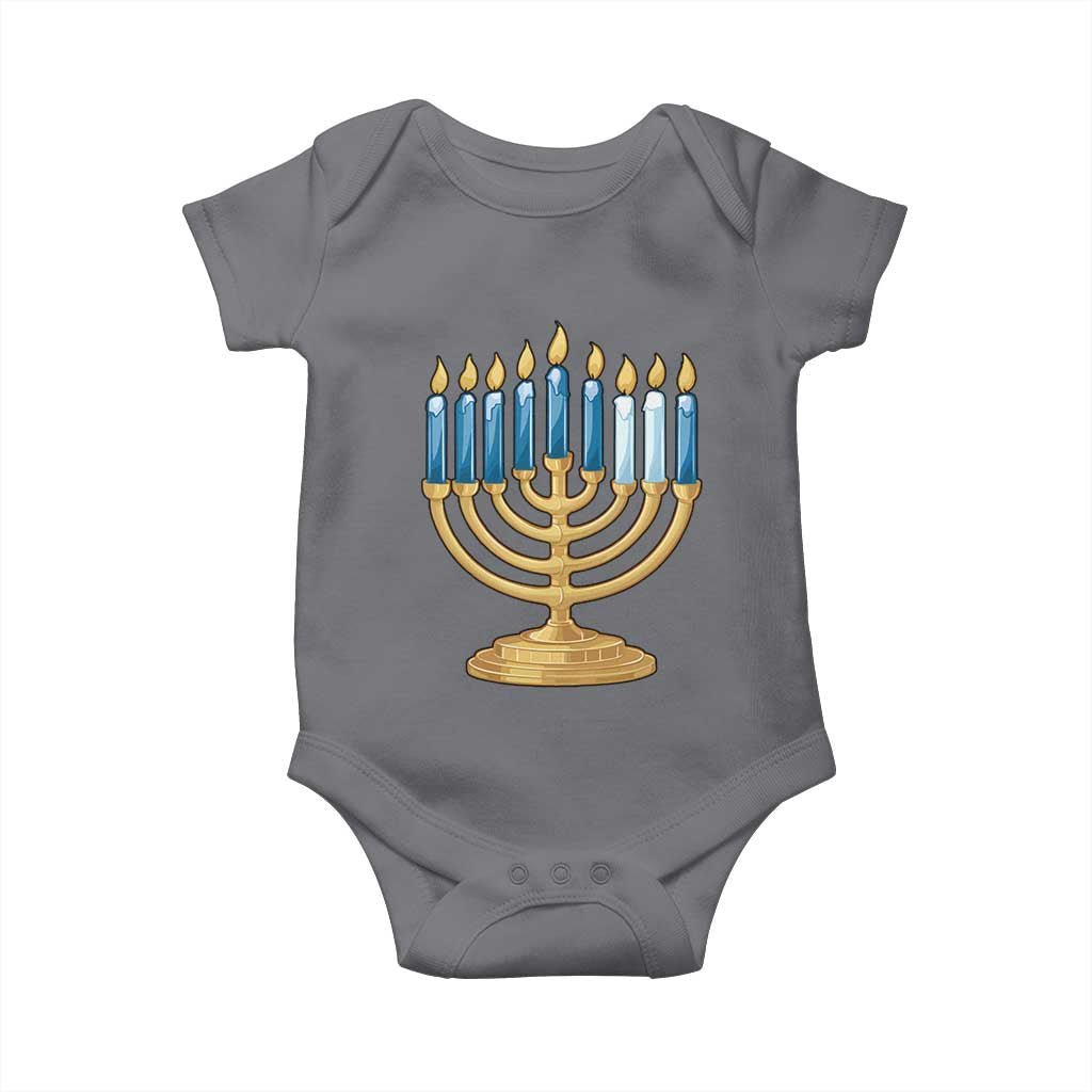 Funny 67 Hanukkah Baby Onesie Chanukah Menorah Sixth Seventh Night TS11 Charcoal Print Your Wear