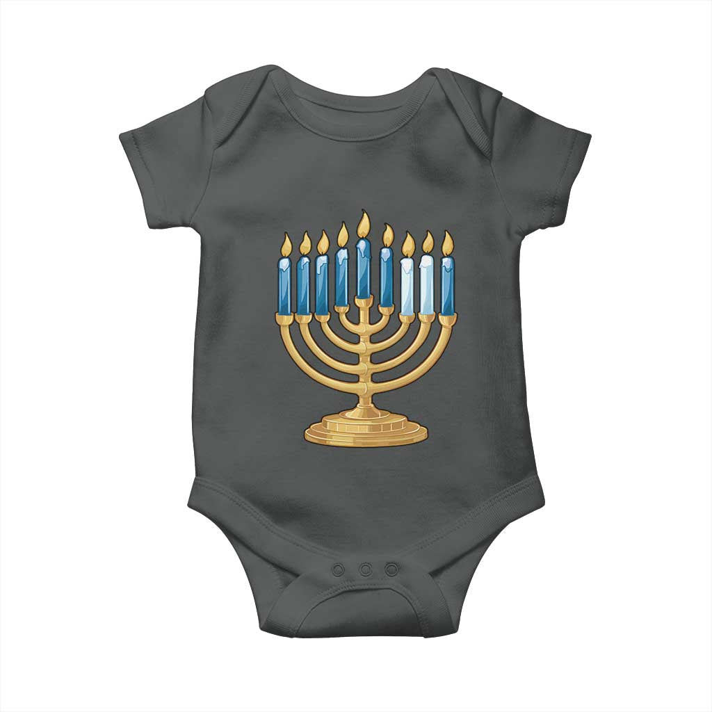 Funny 67 Hanukkah Baby Onesie Chanukah Menorah Sixth Seventh Night TS11 Dark Heather Print Your Wear