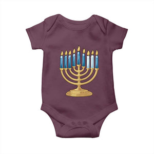 Funny 67 Hanukkah Baby Onesie Chanukah Menorah Sixth Seventh Night TS11 Maroon Print Your Wear