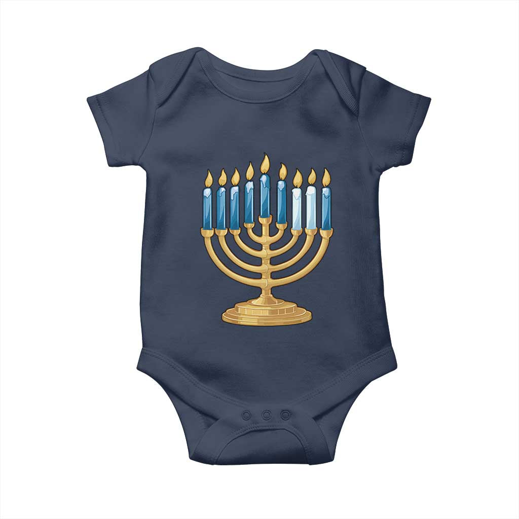 Funny 67 Hanukkah Baby Onesie Chanukah Menorah Sixth Seventh Night TS11 Navy Print Your Wear