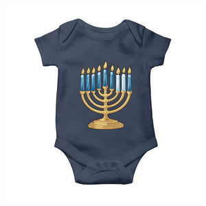 Funny 67 Hanukkah Baby Onesie Chanukah Menorah Sixth Seventh Night TS11 Navy Print Your Wear