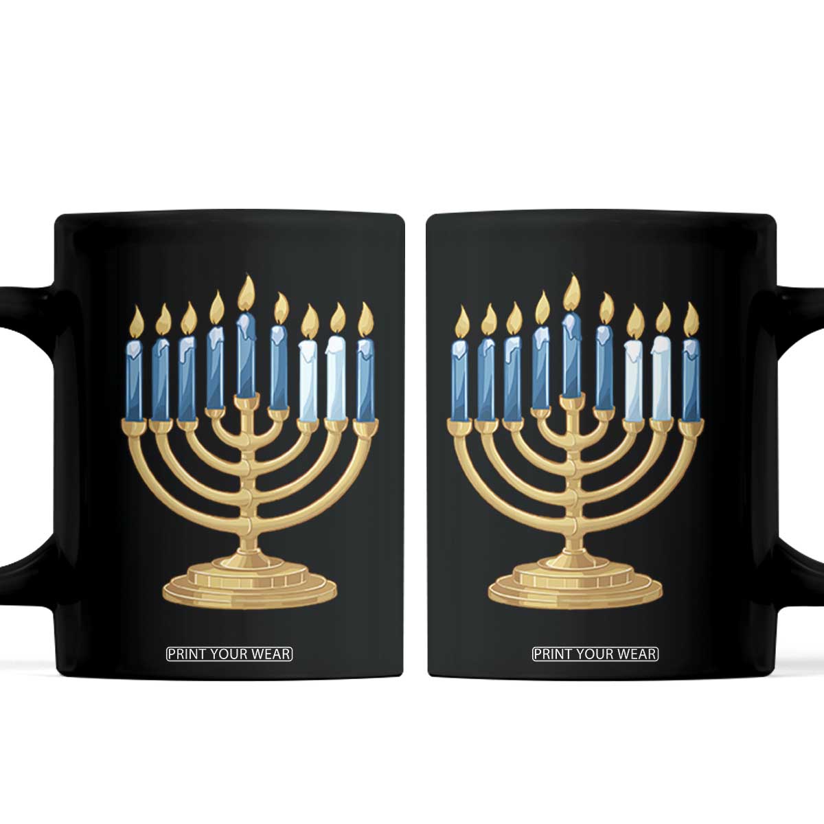Funny 67 Hanukkah Coffee Mug Chanukah Menorah Sixth Seventh Night TS11 Black Print Your Wear