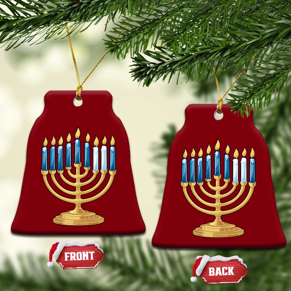 Funny 67 Hanukkah Ceramic Ornament Chanukah Menorah Sixth Seventh Night TS11 Print Your Wear