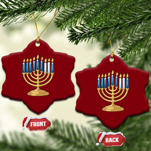 Funny 67 Hanukkah Ceramic Ornament Chanukah Menorah Sixth Seventh Night TS11 Print Your Wear