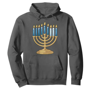 Funny 67 Hanukkah Hoodie Chanukah Menorah Sixth Seventh Night TS11 Dark Heather Print Your Wear
