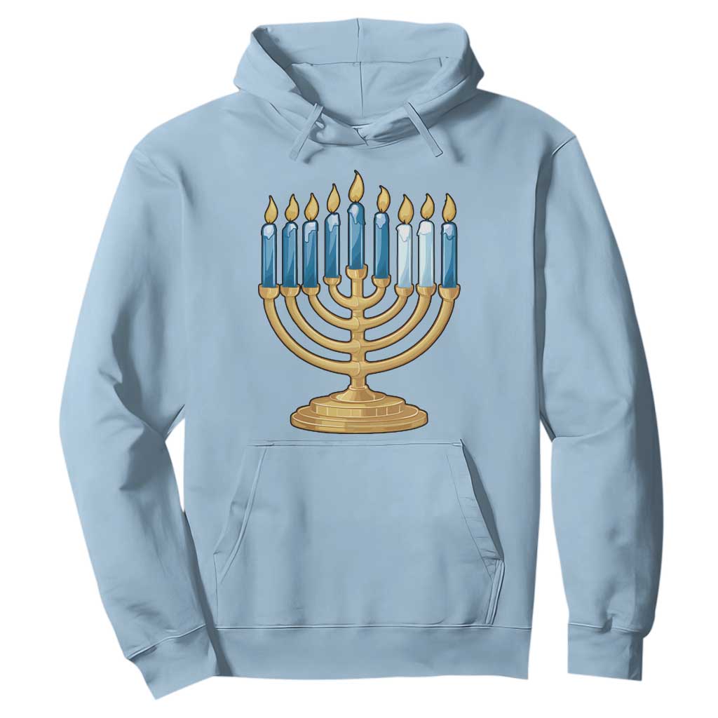 Funny 67 Hanukkah Hoodie Chanukah Menorah Sixth Seventh Night TS11 Light Blue Print Your Wear