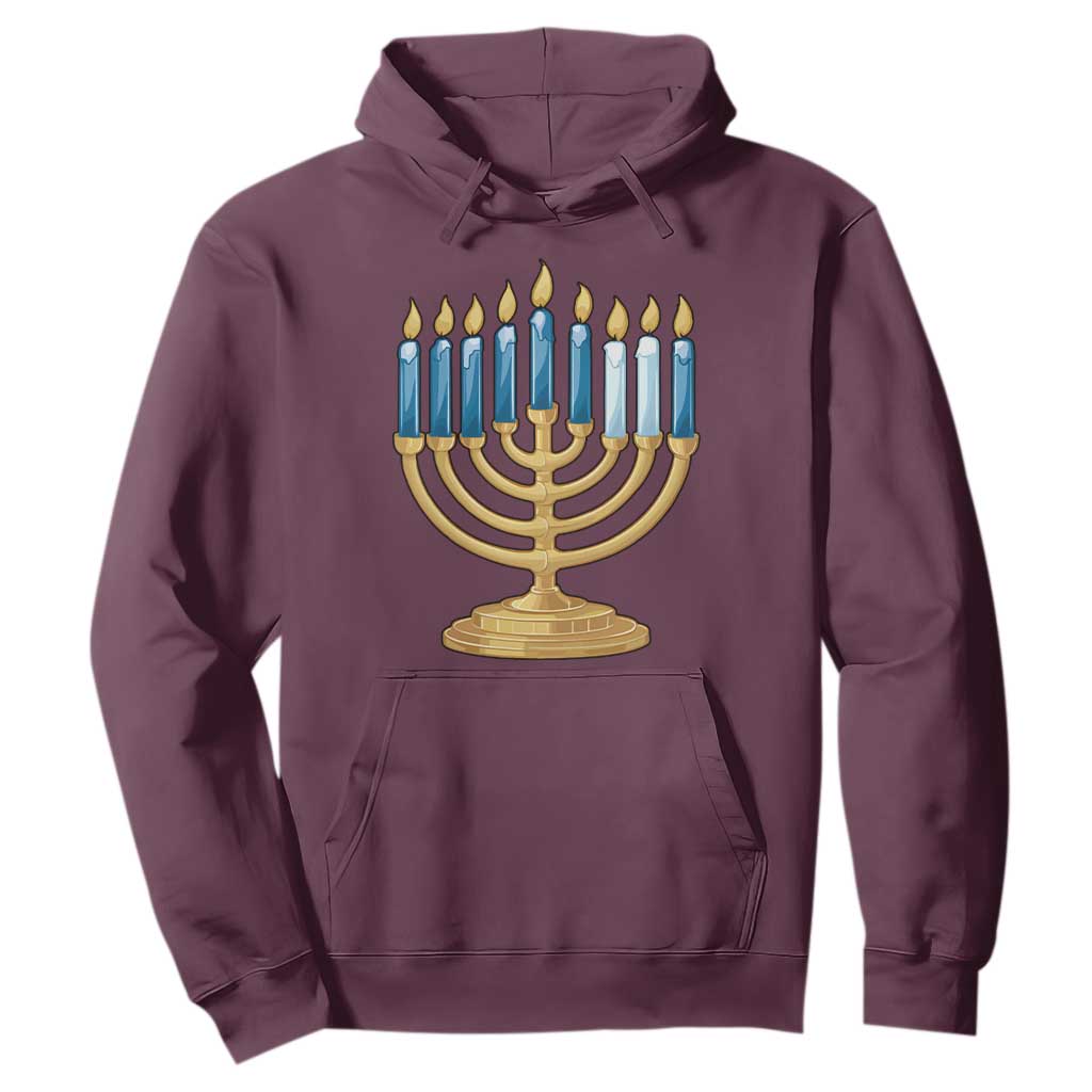 Funny 67 Hanukkah Hoodie Chanukah Menorah Sixth Seventh Night TS11 Maroon Print Your Wear