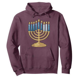 Funny 67 Hanukkah Hoodie Chanukah Menorah Sixth Seventh Night TS11 Maroon Print Your Wear