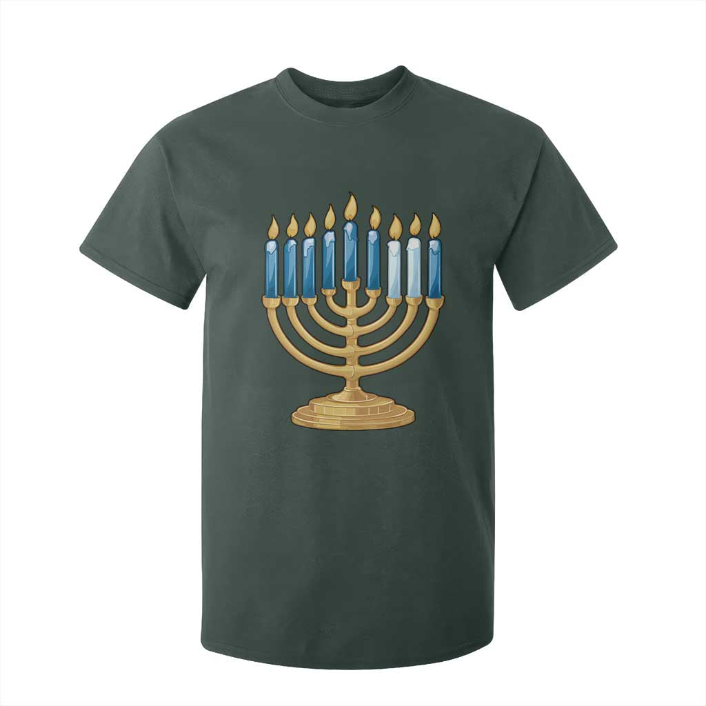 Funny 67 Hanukkah T Shirt For Kid Chanukah Menorah Sixth Seventh Night TS11 Dark Forest Green Print Your Wear