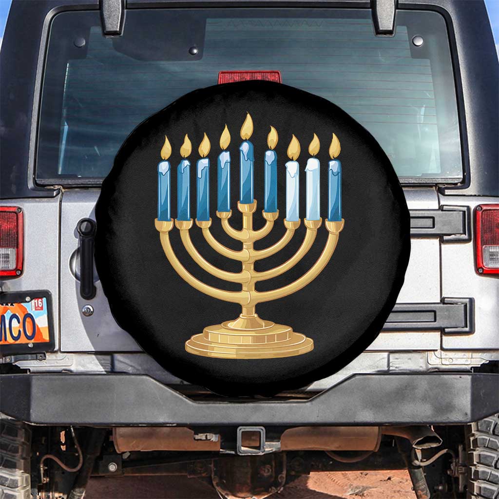 Funny 67 Hanukkah Spare Tire Cover Chanukah Menorah Sixth Seventh Night TS11 No hole Black Print Your Wear
