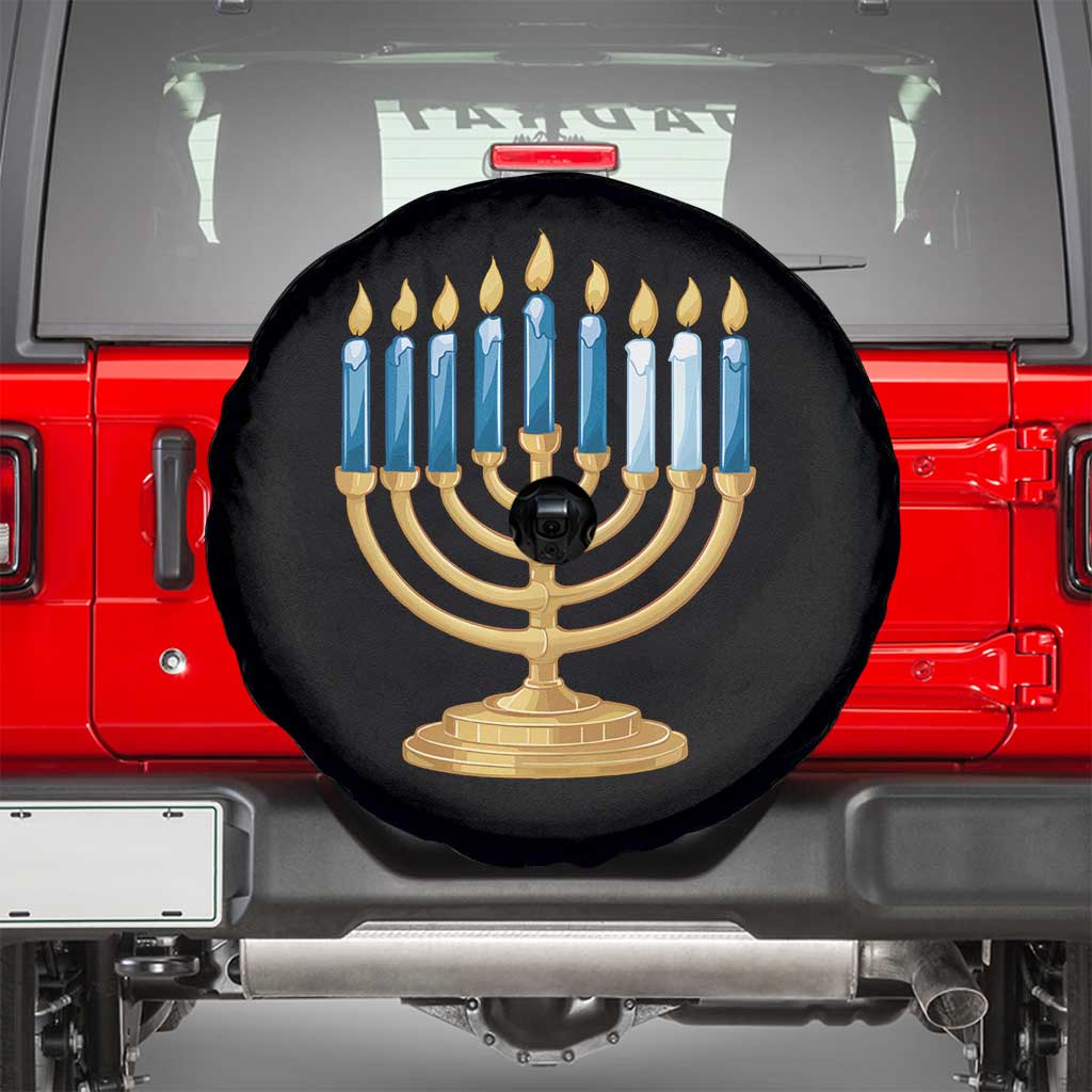 Funny 67 Hanukkah Spare Tire Cover Chanukah Menorah Sixth Seventh Night TS11 Black Print Your Wear
