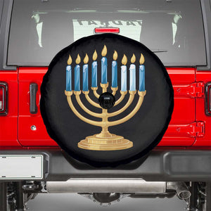 Funny 67 Hanukkah Spare Tire Cover Chanukah Menorah Sixth Seventh Night TS11 Black Print Your Wear