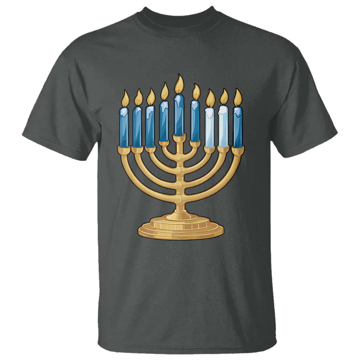 Funny 67 Hanukkah T Shirt Chanukah Menorah Sixth Seventh Night TS11 Dark Heather Print Your Wear
