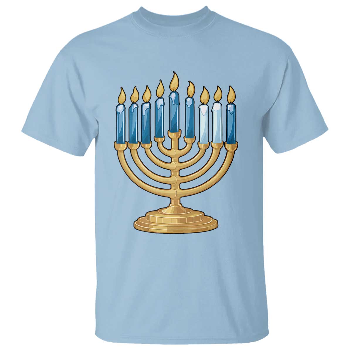 Funny 67 Hanukkah T Shirt Chanukah Menorah Sixth Seventh Night TS11 Light Blue Print Your Wear